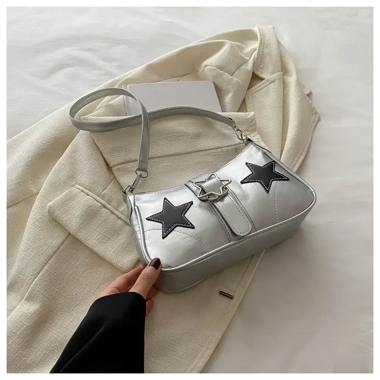 Sweet Star Heart Insolated Women's Shoulder Bag Black