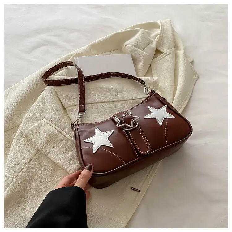 Sweet Star Heart Insolated Women's Shoulder Bag Black