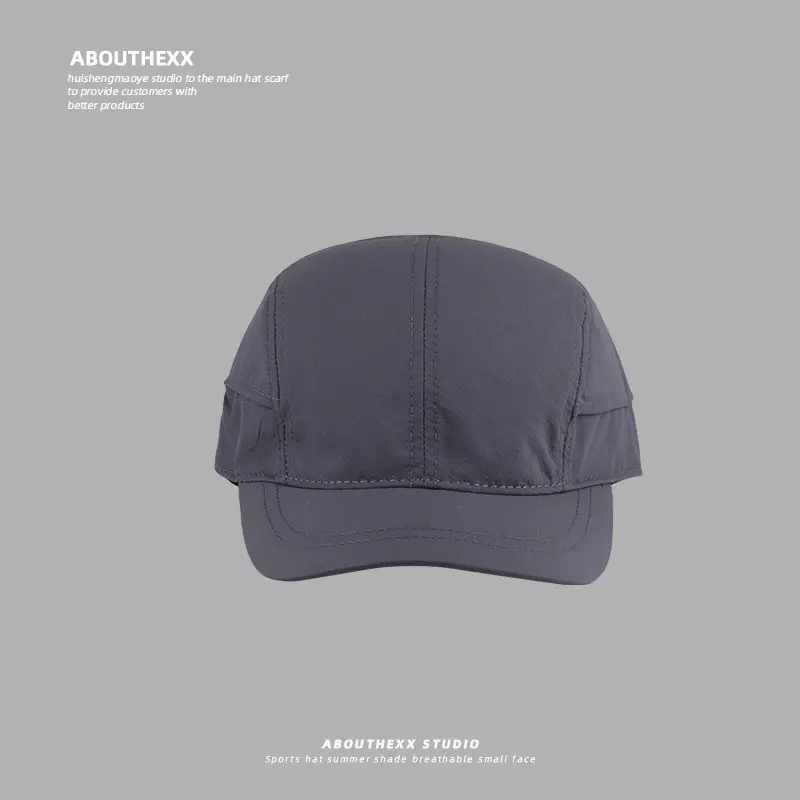Men's Women's Duck Tongue Sun Hat Grey Red Black — feature 11