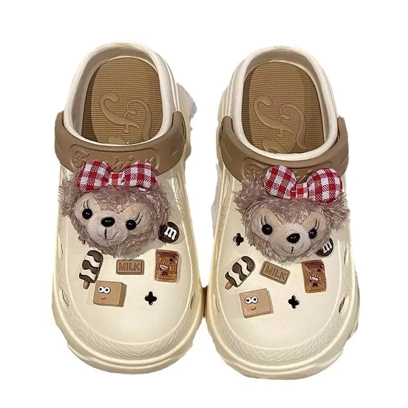 Plush Cute Thick-soled Cave Shoes Women's Outdoor Wear High-heeled Fashion Shoes Trendy Shoes EVA Sandals and Slippers Trendy European and American Cross-border - Image 11