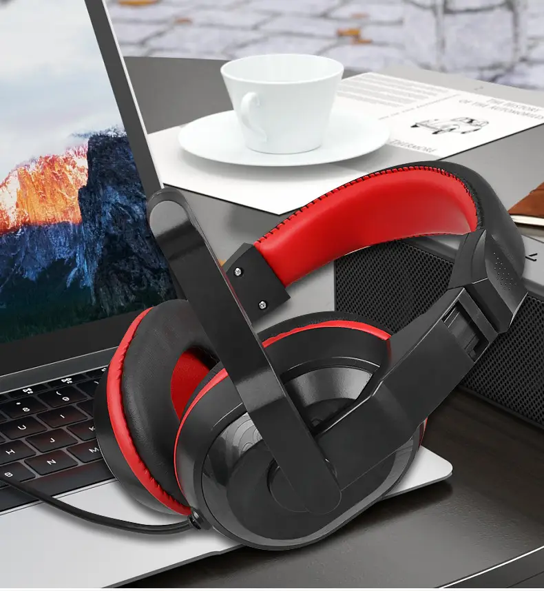 MISDE Gaming Headset Red Black Over Ear — feature 15