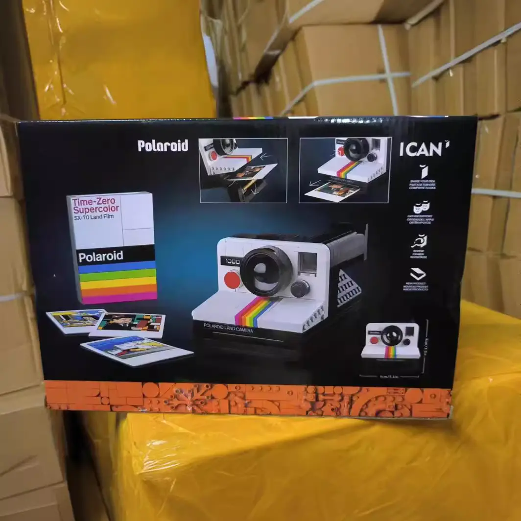 Cross-border building blocks number SY8001 Polaroid SX-70 camera puzzle assembly building blocks ornaments wholesale