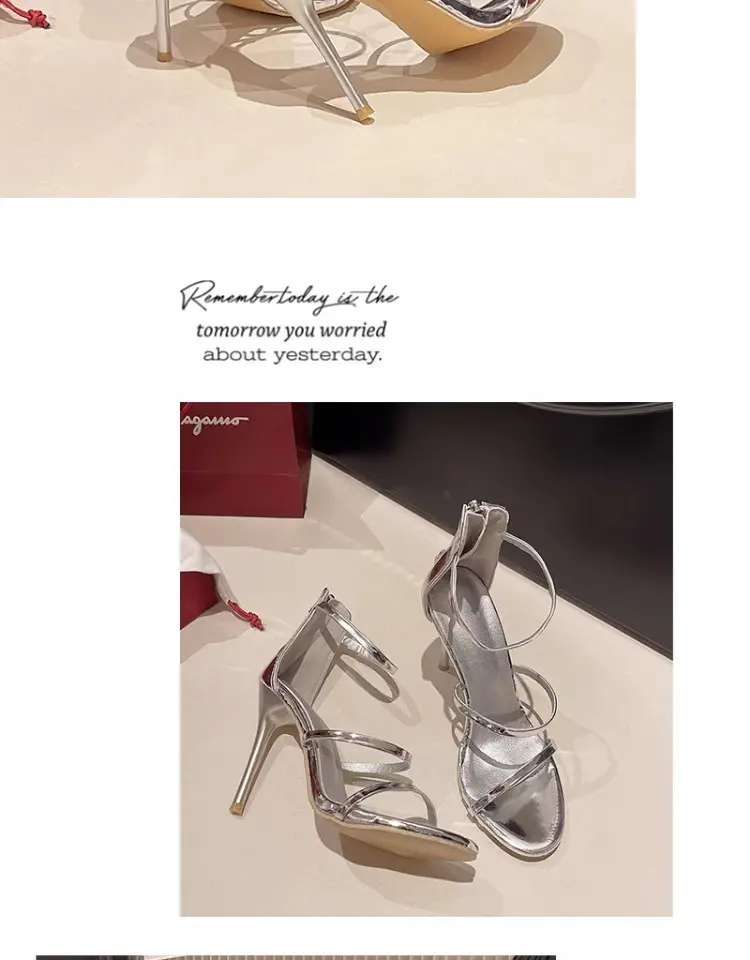 High heels women's thin heel wholesale new summer sexy catwalk hate sky high word with black waterproof platform nude sandals — feature 15