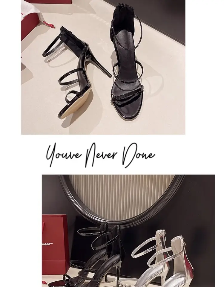 High heels women's thin heel wholesale new summer sexy catwalk hate sky high word with black waterproof platform nude sandals — feature 18