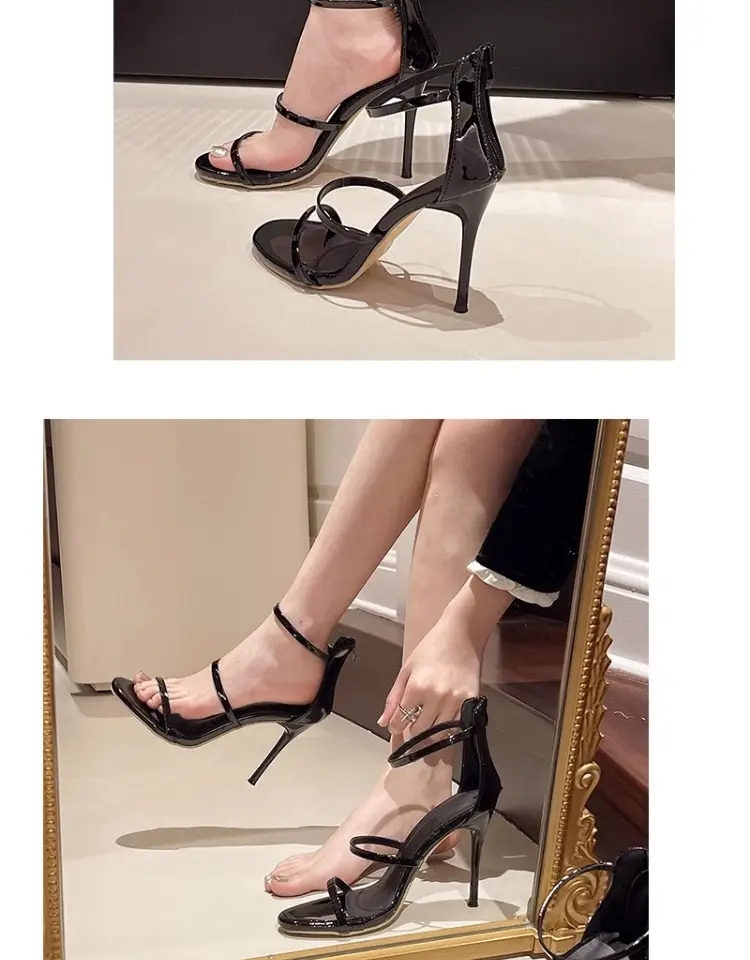 High heels women's thin heel wholesale new summer sexy catwalk hate sky high word with black waterproof platform nude sandals — feature 8