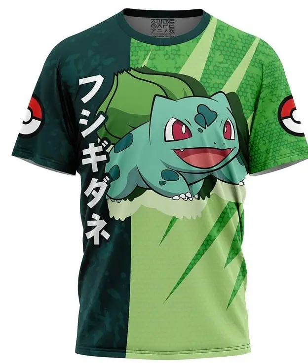 2024 Green Dragon Printed T-Shirt Round Neck Short Sleeve