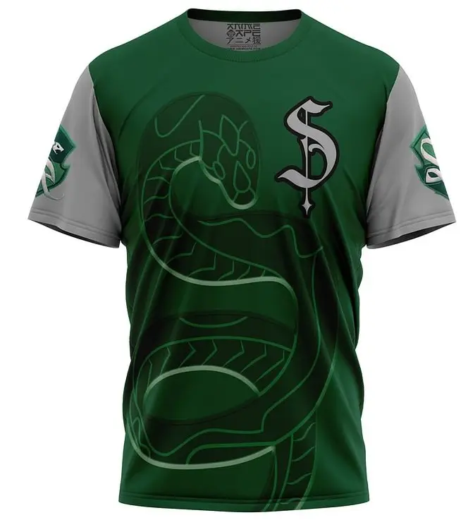 2024 Green Dragon Printed T-Shirt Round Neck Short Sleeve