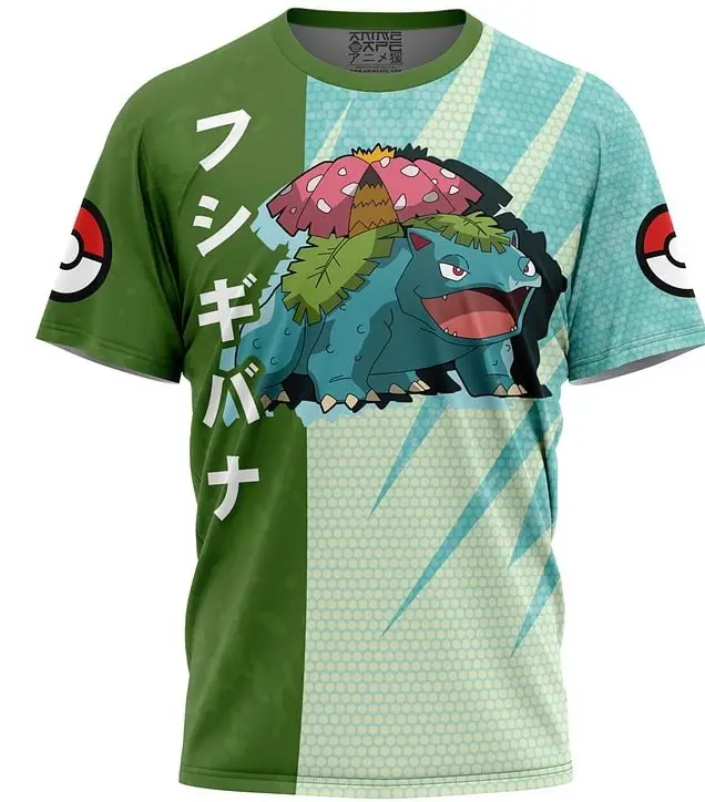 2024 Green Dragon Printed T-Shirt Round Neck Short Sleeve