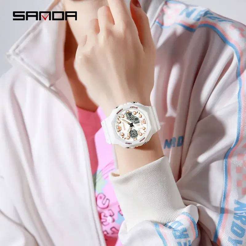 Sanda Men's Women's Transparent Strap Digital Watch - Image 20
