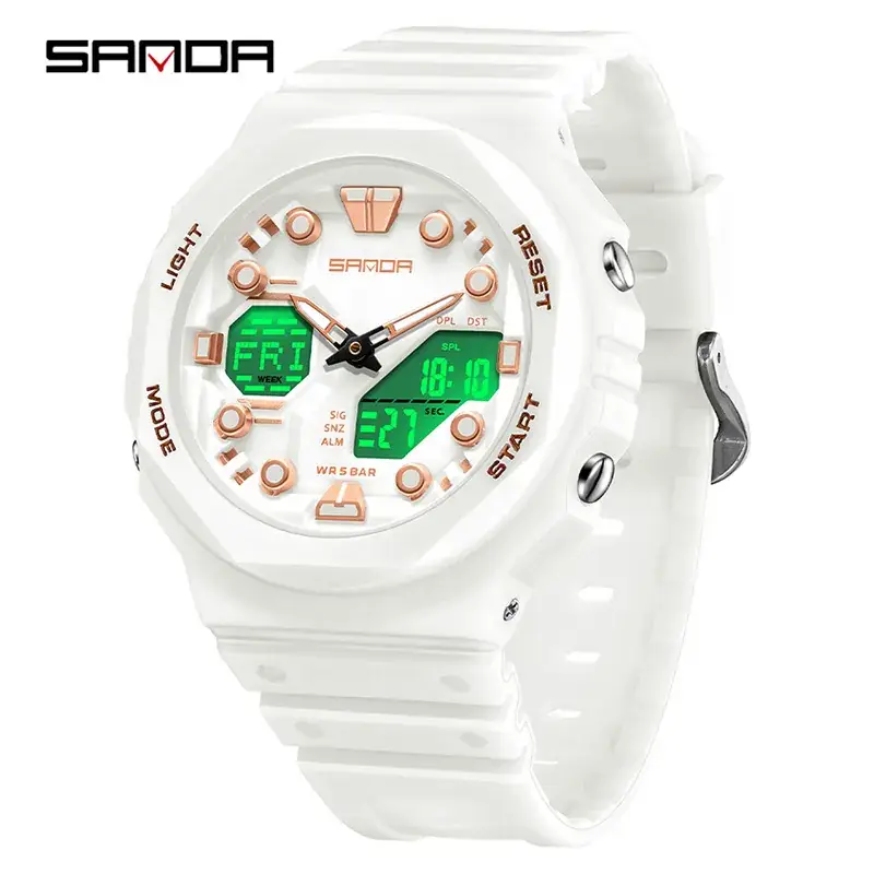 Sanda Men's Women's Transparent Strap Digital Watch - Image 5
