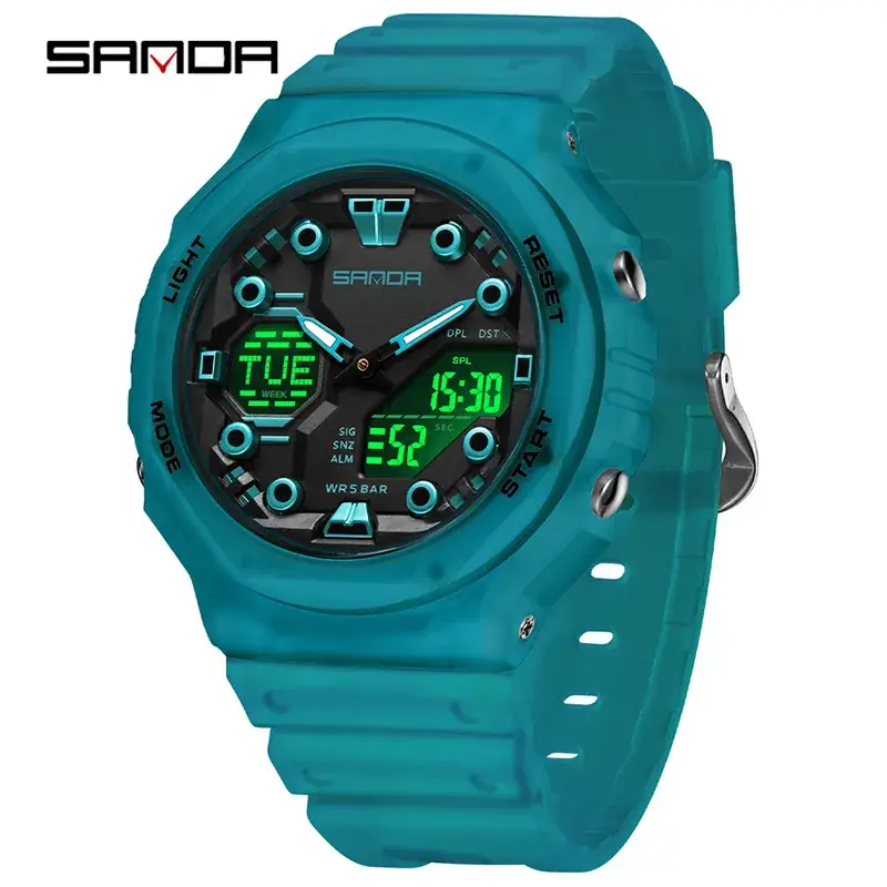 Sanda Men's Women's Transparent Strap Digital Watch - Image 7