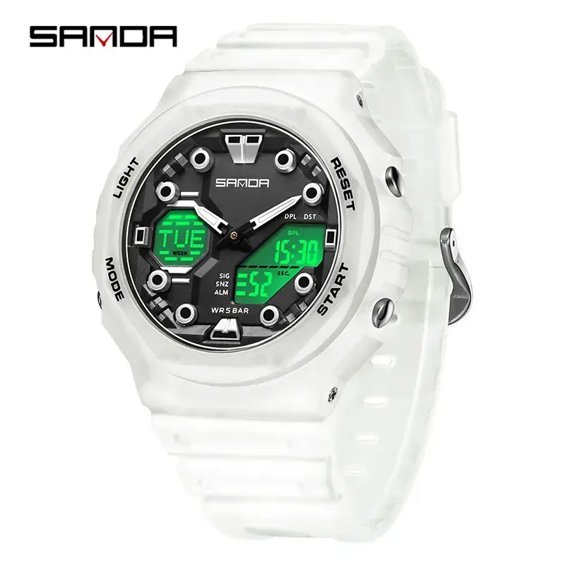 Sanda Men's Women's Transparent Strap Digital Watch - Image 8
