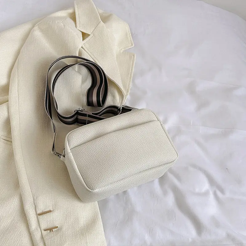Black PU Leather Crossbody Bag for Women 2025