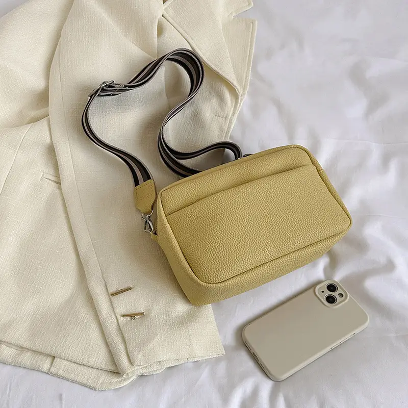 Black PU Leather Crossbody Bag for Women 2025