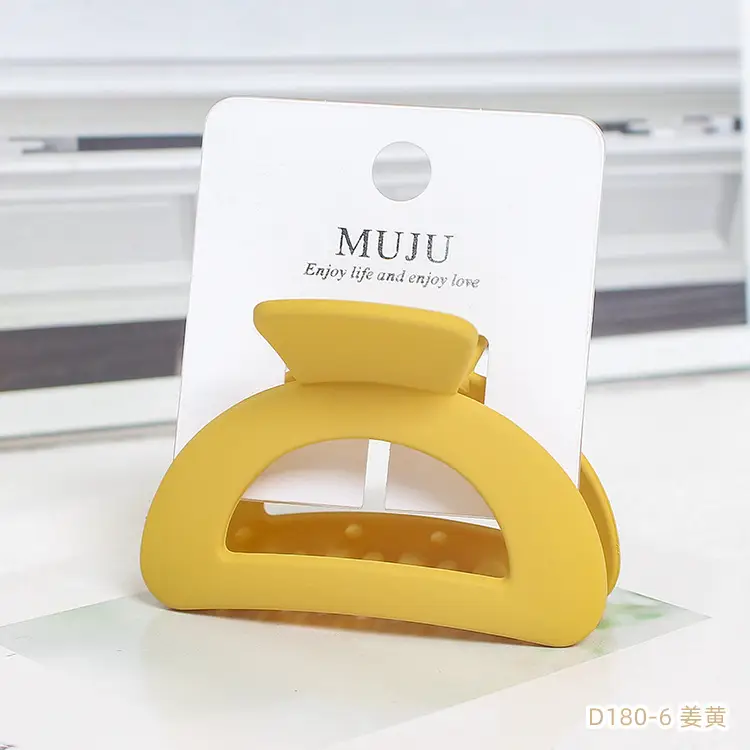 Muju Yellow Hairpin Medium 6cm Rubber Paint Back - Image 6