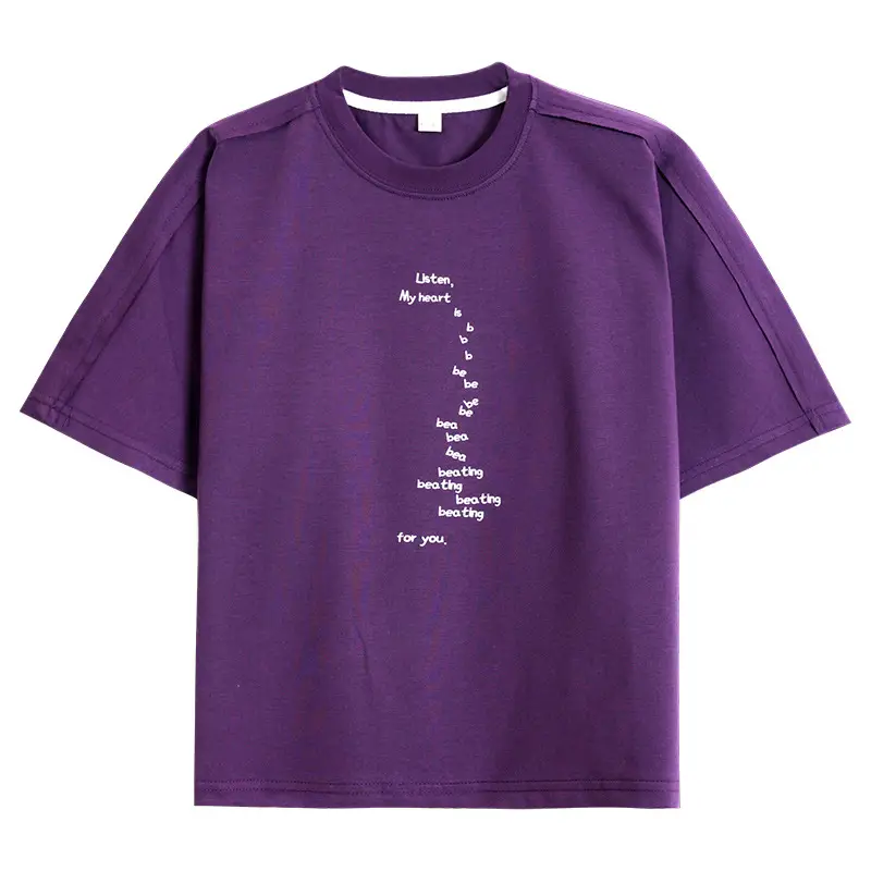 Boys Purple T-Shirt 2025 New Style Loose Fit