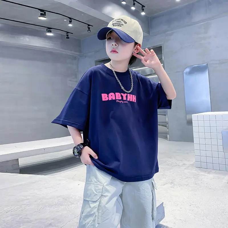 Boys Pink Baby Lin T-Shirt 2024 Summer Wear - Image 5