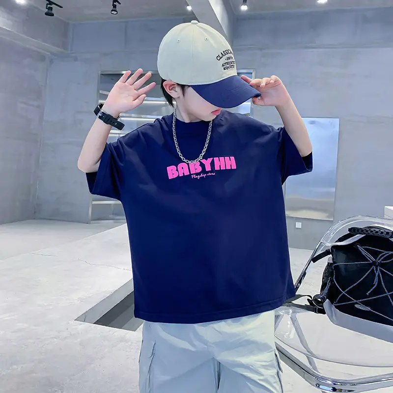 Boys Pink Baby Lin T-Shirt 2024 Summer Wear - Image 6