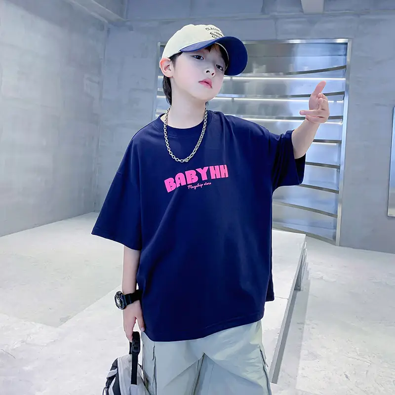 Boys Pink Baby Lin T-Shirt 2024 Summer Wear - Image 2