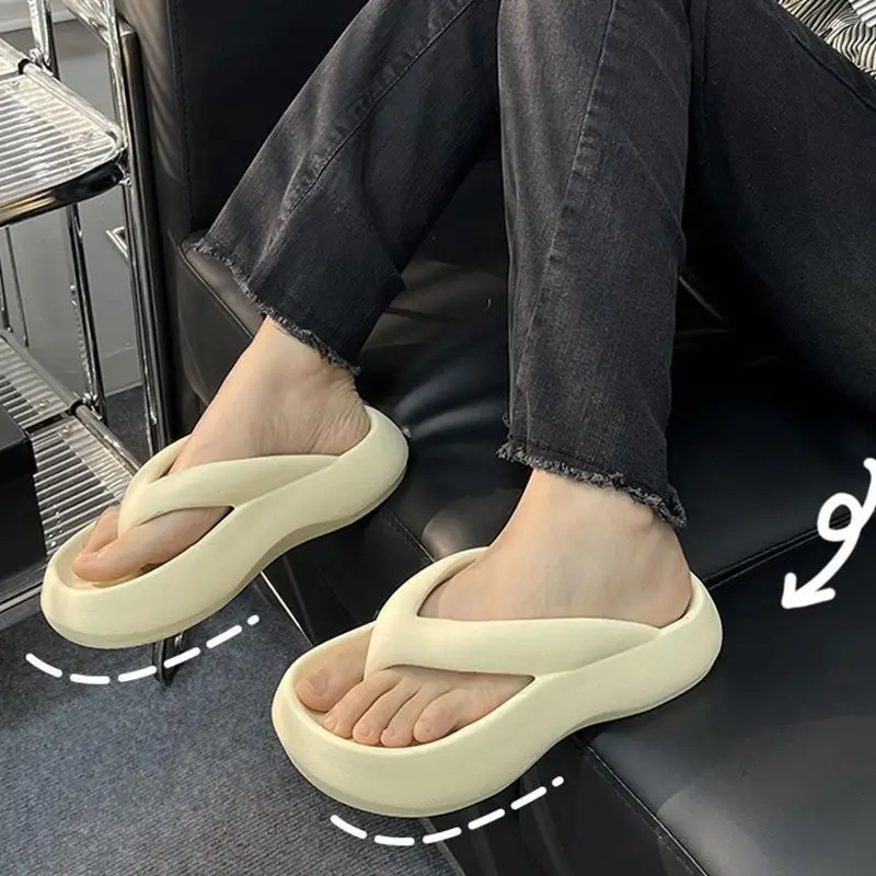 Black EVA Thick Sandals for Women Summer