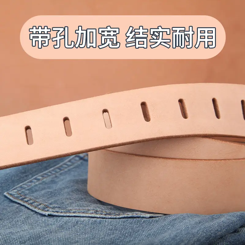 Men's Wide Hole Replacement Belt Real Cowhide