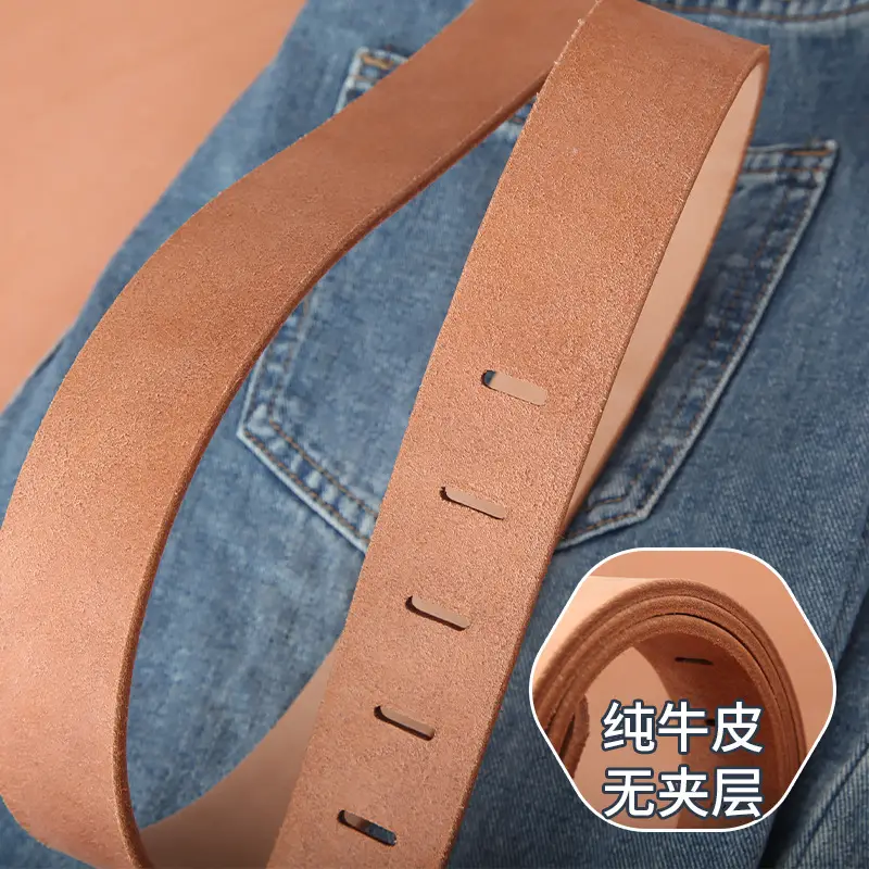 Men's Wide Hole Replacement Belt Real Cowhide