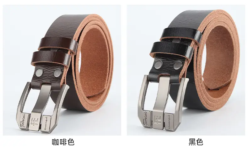 Men's Wide Hole Replacement Belt Real Cowhide — feature 14