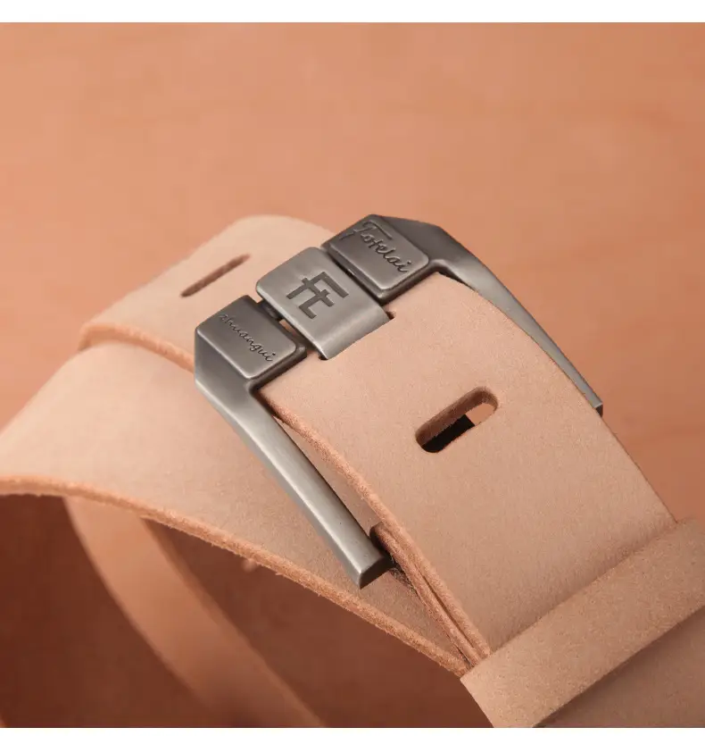 Men's Wide Hole Replacement Belt Real Cowhide — feature 16