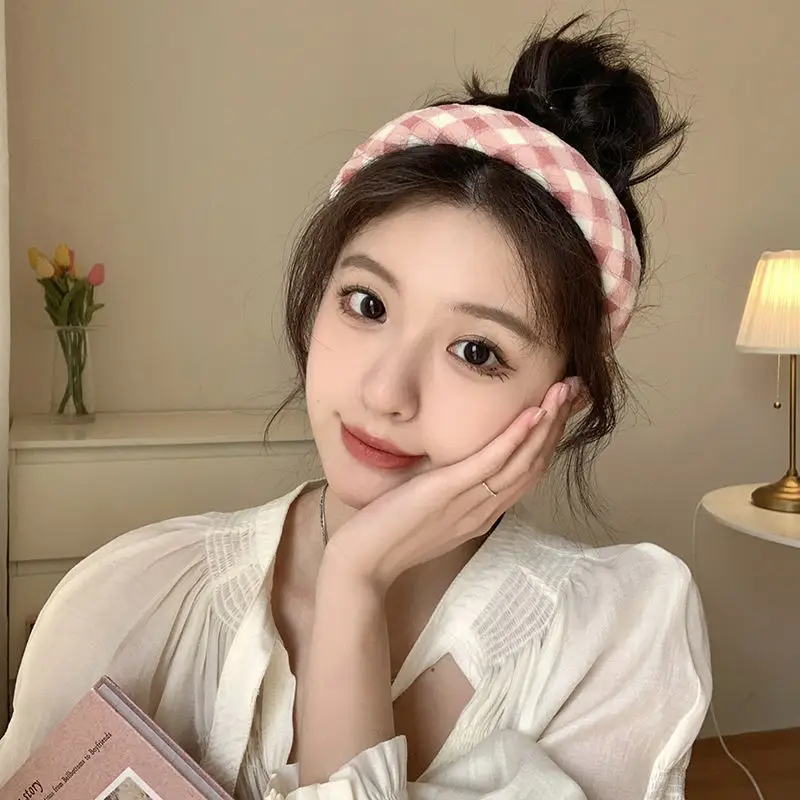 Plaid Headband for Women 2024 K-Style Elegant Hair Accessory - Image 9