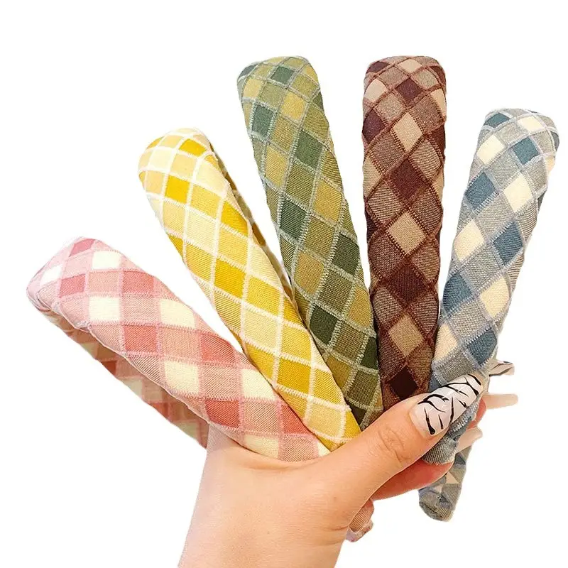 Plaid Headband for Women 2024 K-Style Elegant Hair Accessory - Image 10