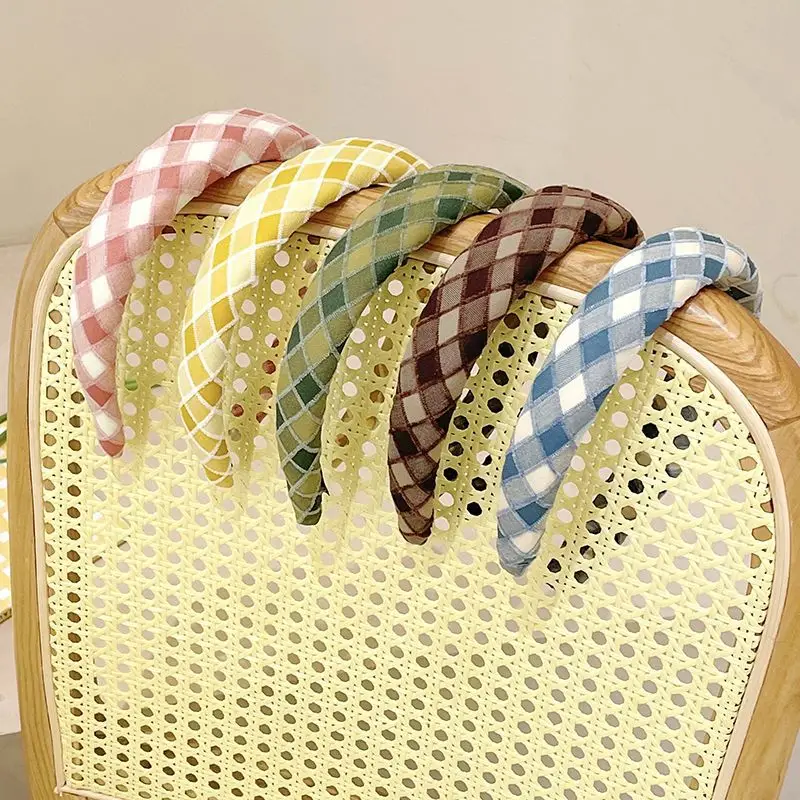 Plaid Headband for Women 2024 K-Style Elegant Hair Accessory — feature 7