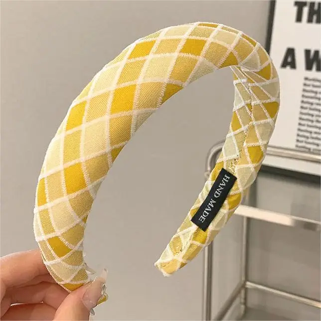 Plaid Headband for Women 2024 K-Style Elegant Hair Accessory - Image 2