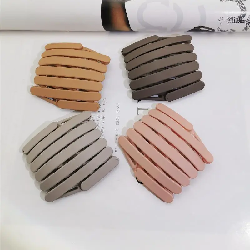 Folding headband-Korean powder khaki brown ginger