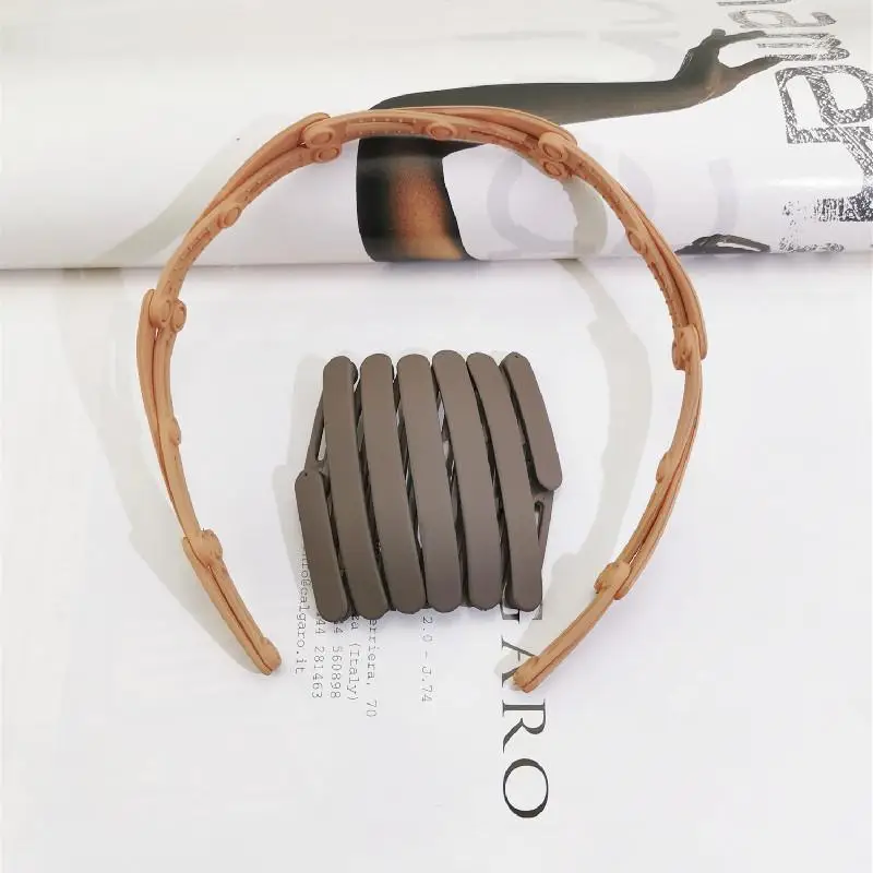 Folding headband-ginger brown 2 piece set