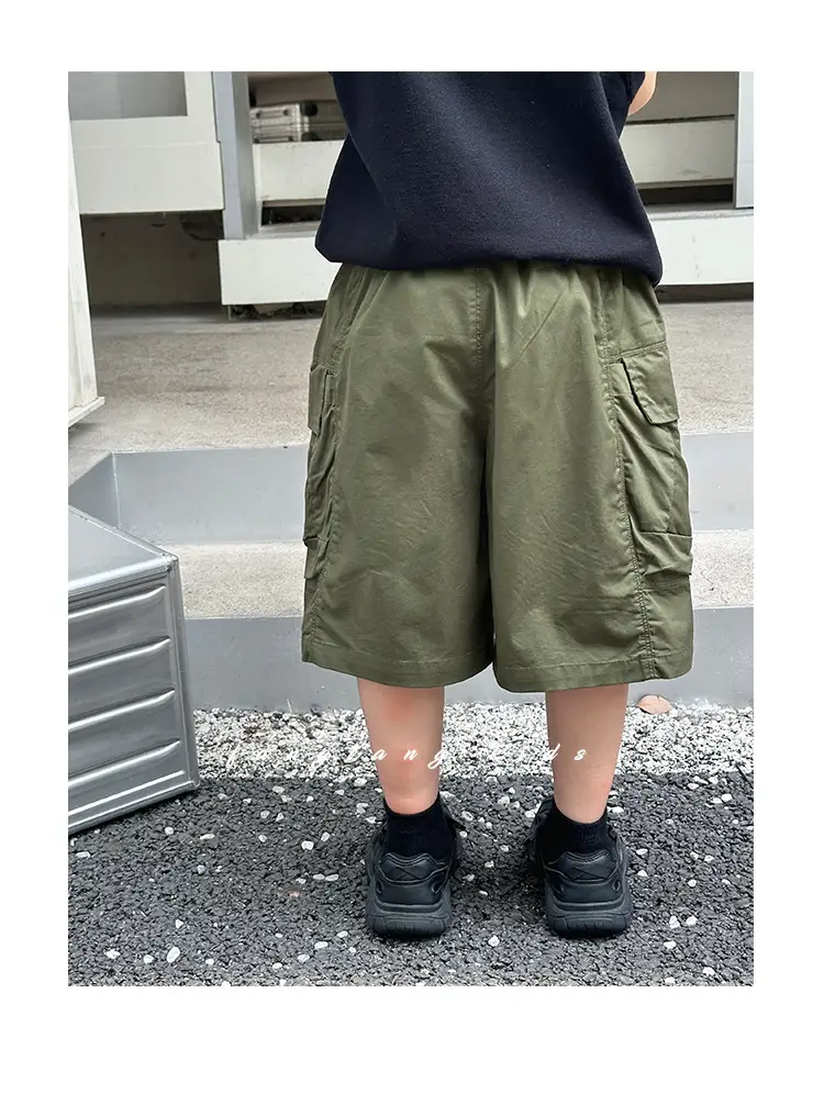 Boys Cargo Shorts Summer Wear 2025 New Korean Style Casual Pants Kidsren Medium Pants Five-Quarter Pants Medium and Large Kidsren's Pants — feature 22