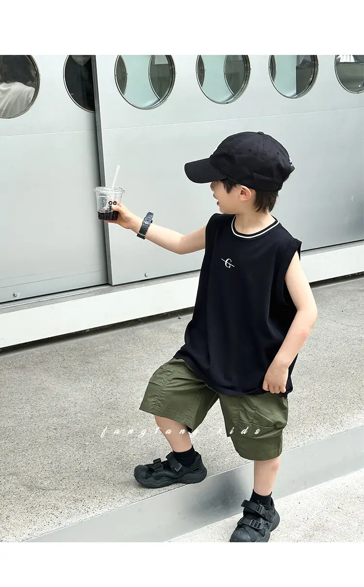 Boys Cargo Shorts Summer Wear 2025 New Korean Style Casual Pants Kidsren Medium Pants Five-Quarter Pants Medium and Large Kidsren's Pants — feature 23