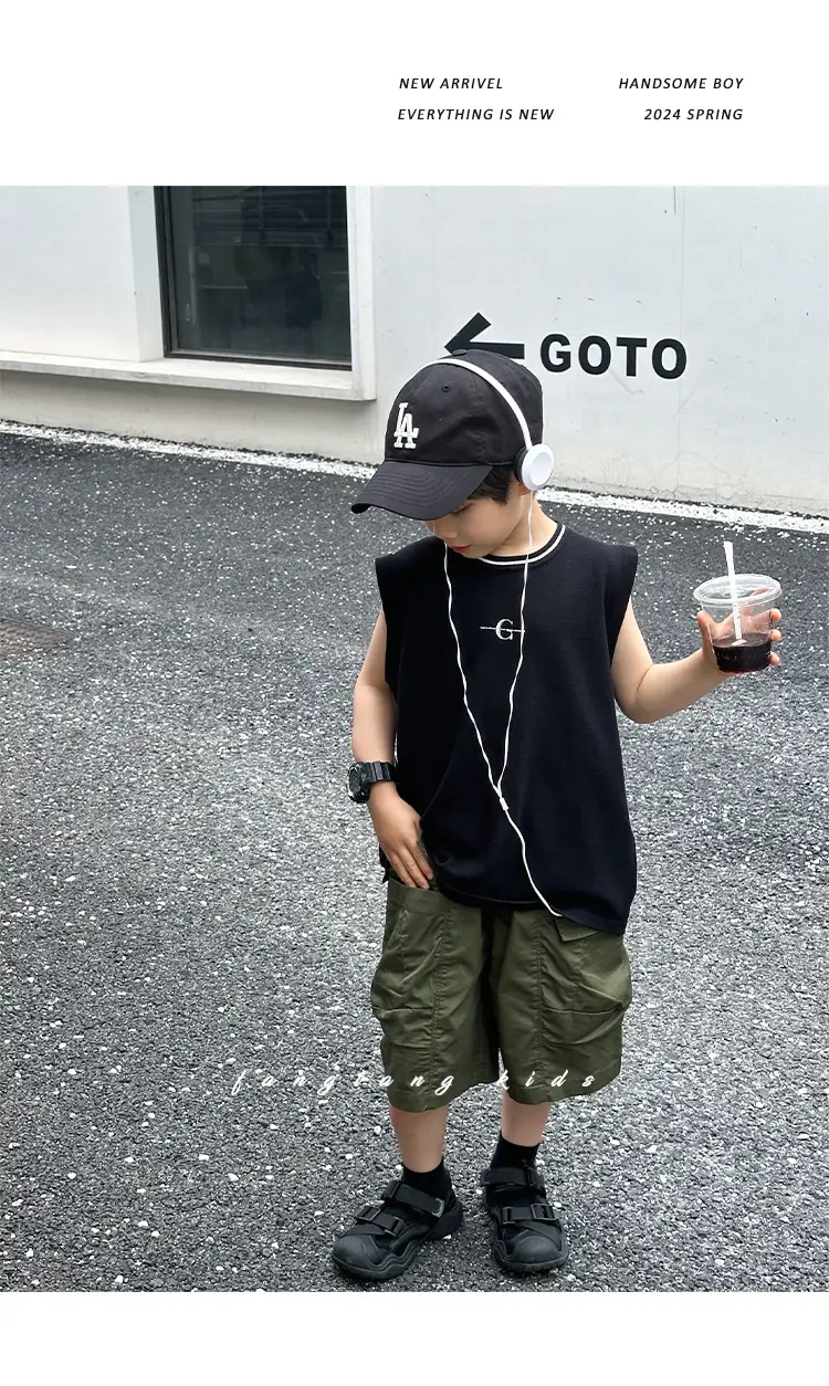 Boys Cargo Shorts Summer Wear 2025 New Korean Style Casual Pants Kidsren Medium Pants Five-Quarter Pants Medium and Large Kidsren's Pants — feature 25