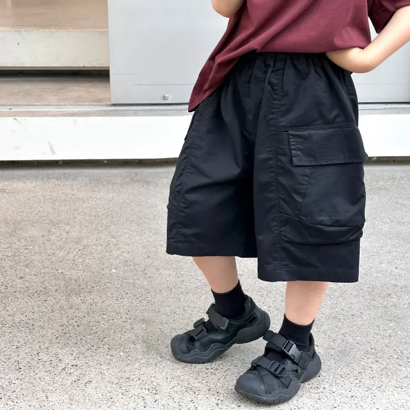 Boys Cargo Shorts Summer Wear 2025 New Korean Style Casual Pants Kidsren Medium Pants Five-Quarter Pants Medium and Large Kidsren's Pants - Image 2