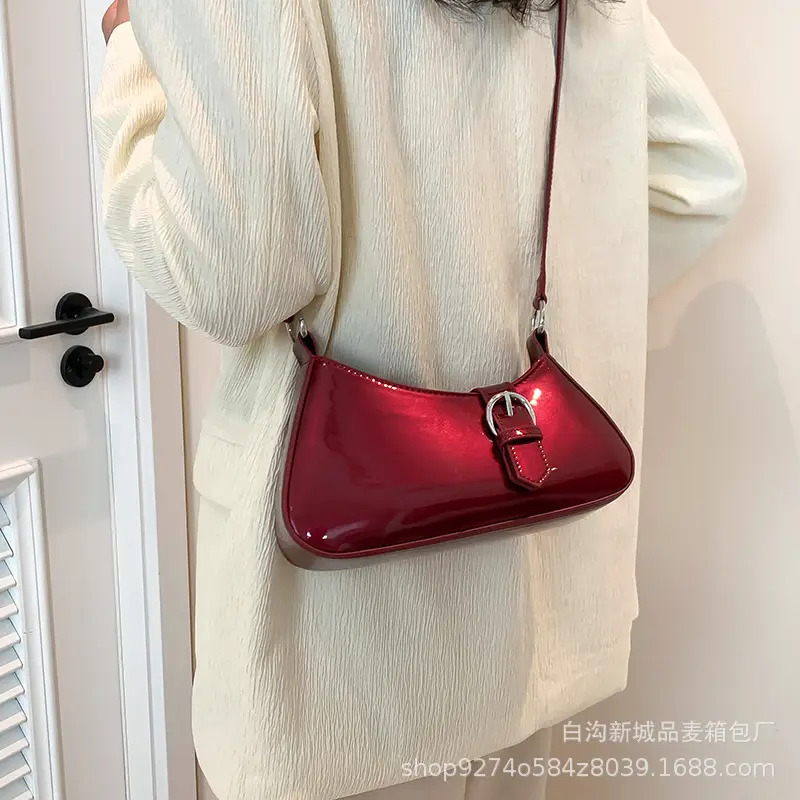 White Patent Leather Shoulder Bag for Women 2026 - Image 8