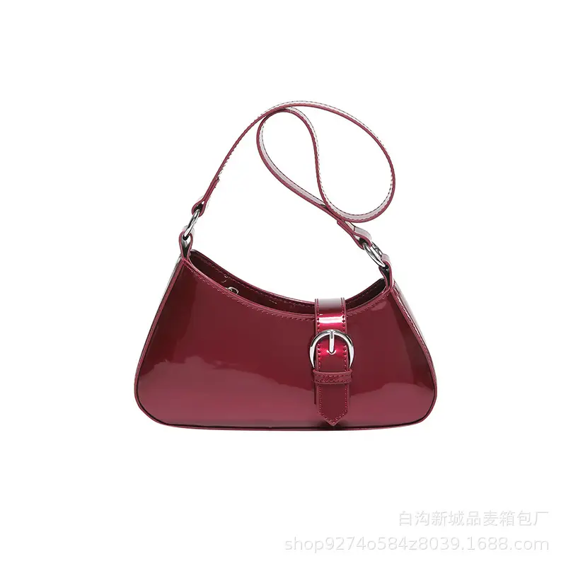 White Patent Leather Shoulder Bag for Women 2026 - Image 9