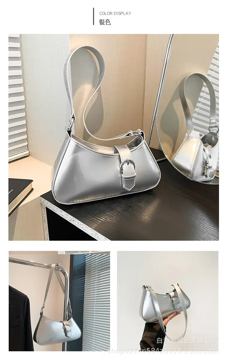 White Patent Leather Shoulder Bag for Women 2026 — feature 12