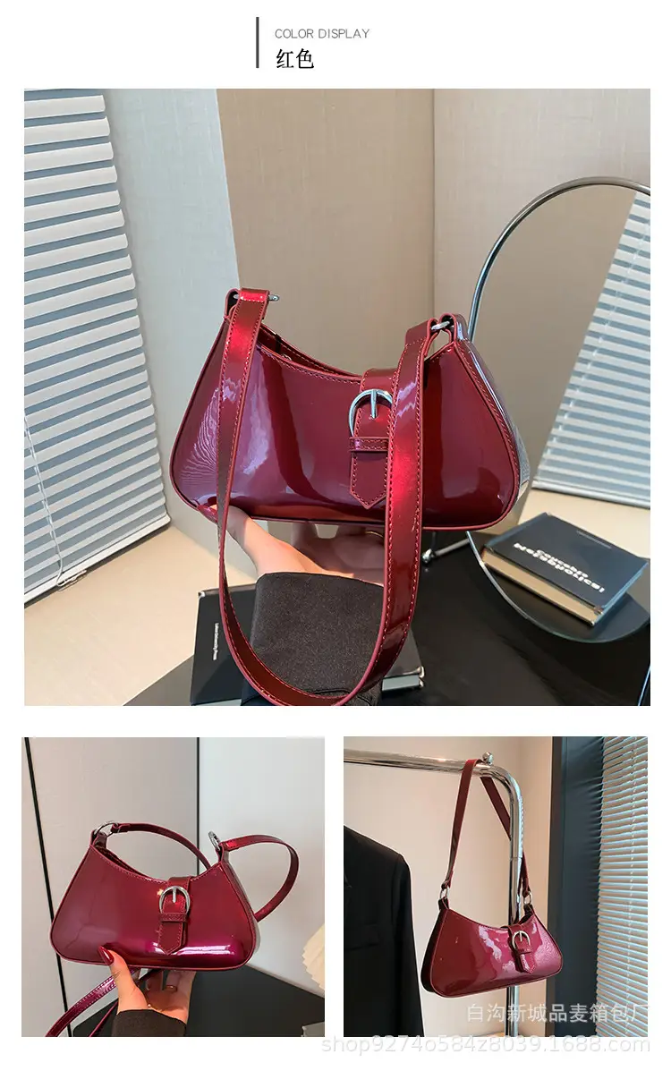 White Patent Leather Shoulder Bag for Women 2026 — feature 13