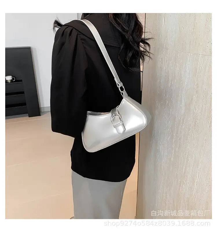 White Patent Leather Shoulder Bag for Women 2026 — feature 14