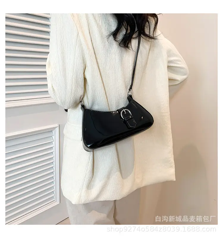 White Patent Leather Shoulder Bag for Women 2026 — feature 15