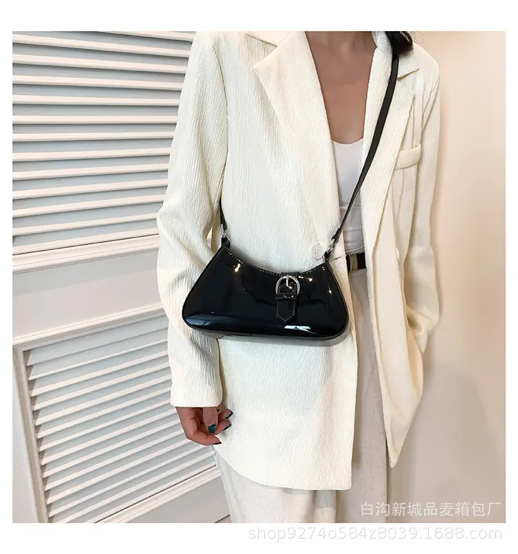 White Patent Leather Shoulder Bag for Women 2026 — feature 16