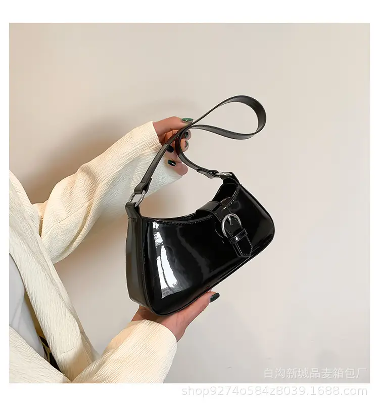 White Patent Leather Shoulder Bag for Women 2026 — feature 17