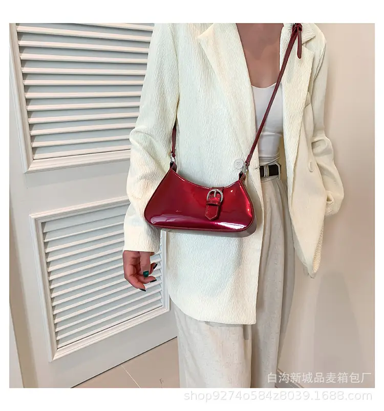 White Patent Leather Shoulder Bag for Women 2026 — feature 18