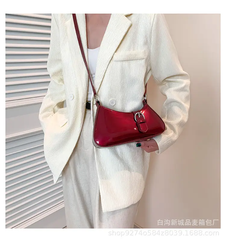 White Patent Leather Shoulder Bag for Women 2026 — feature 19