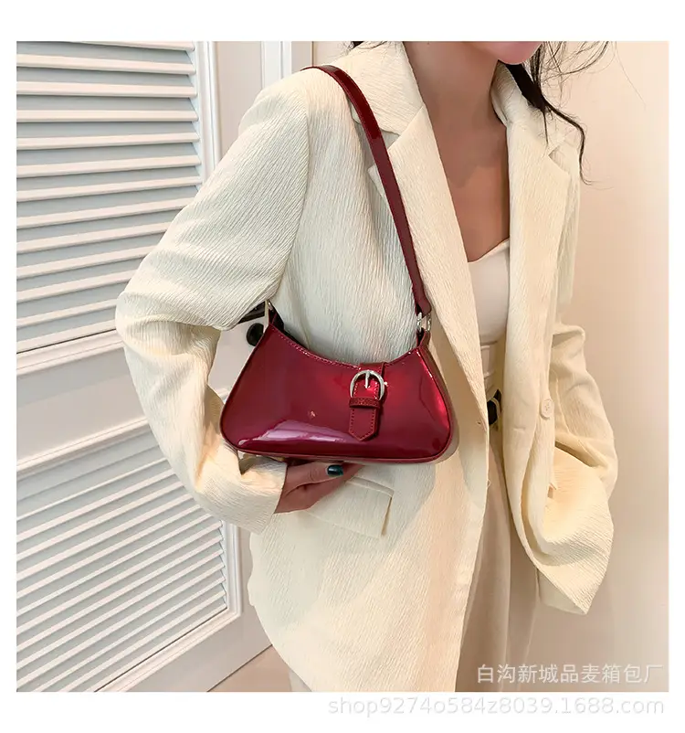 White Patent Leather Shoulder Bag for Women 2026 — feature 20