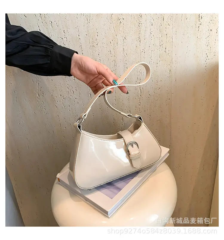 White Patent Leather Shoulder Bag for Women 2026 — feature 22